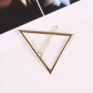 Gold triangle hair clip